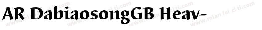 AR DabiaosongGB Heav字体转换